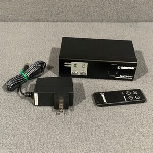 CablesToGo 39973 TruLink 2x2 UXGA VGA Audio Matrix Switch with Remote Black